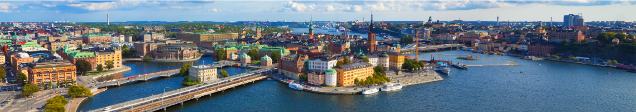 Foto: Luftaufnahme der schwedischen Hauptstadt Stockholm.