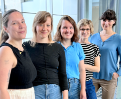 Foto: Gruppenfoto des Teams. Von links nach rechts: Marla-Rabea M&uuml;ser, Stefanie Ohrem, Theresa Mayerh&ouml;ffer, Corinna Porsche, Helena Montagnese.