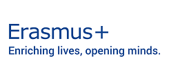 Logo: Erasmus+ mit Claim "Enriching lives, opening minds"